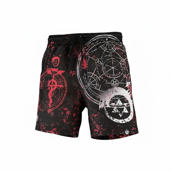 Other - Fullmetal Alchemist Anime Gym Shorts Edward Elric Transmutation Circle [Size]
